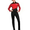 Star Trek TNG Adult Black And Red Jumpsuit 1 Star Trek TNG Adult Black And Red Jumpsuit -Mens Costumes Sales Store R889065