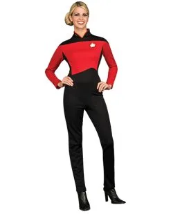 Star Trek TNG Adult Black And Red Jumpsuit
