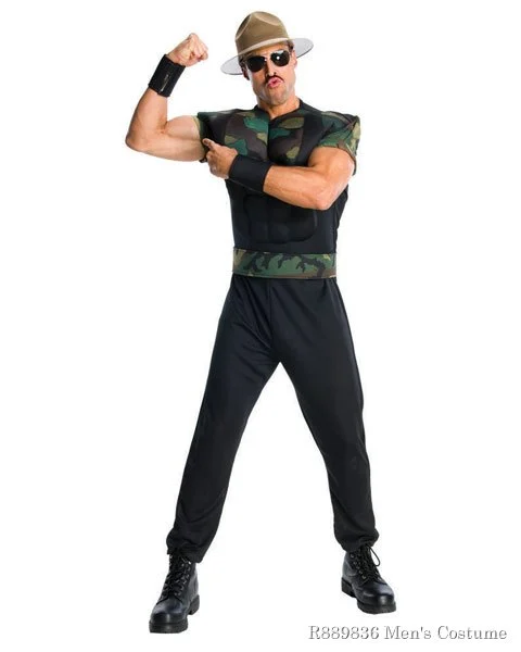 WWE Deluxe Sgt Slaughter Mens Costume 3 WWE Deluxe Sgt Slaughter Mens Costume