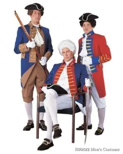 Regency Red, White And Blue Soldier Mens Costume