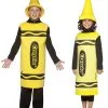 Kids Yellow Crayola Crayon Costume 2 Kids Yellow Crayola Crayon Costume -Mens Costumes Sales Store RI4506 02