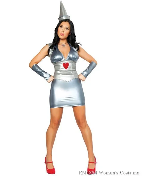 Sexy Metal Miss Women's Tin Man Costume 3 Sexy Metal Miss Women's Tin Man Costume