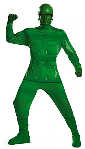 Adult Green Army Man Costume 3 Adult Green Army Man Costume